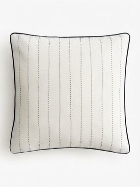 NWT H&M Home Premium Selection Pinstripe Linen Throw Pillow Cover 20x20